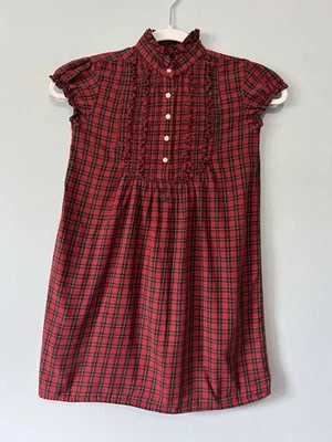 Vestido Vintage Ralph Lauren Niñas Rojo y Verde A Cuadros Navidad Vacaciones Clásico Foto 1 de 3