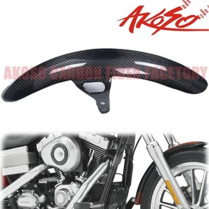 Carbon Fiber Front Fender For Harley Dyna Softail Street Bob Low Rider 2007-2023 - Picture 1 of 9
