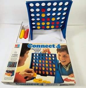 Connect 4 MB Games 1975 100% Complete Vintage Retro Boxed Family Strategy Game - Picture 1 of 6