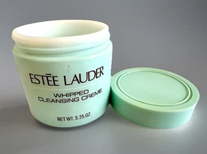 Vintage Estee Lauder Whipped Cleansing Cream Blue-green Glass Jar with Lid - Picture 1 of 12