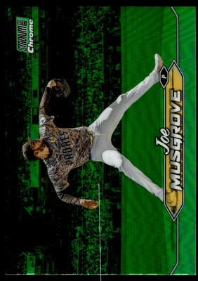 2024 Stadium Club Chrome Green Refractors Joe Musgrove San Diego Padres #201 - Image 1 of 2