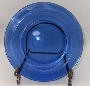 Arcoroc Cobalt Blue Salad Bowl Plate 7.25” Diameter See Pictures For Condition - Picture 1 of 7