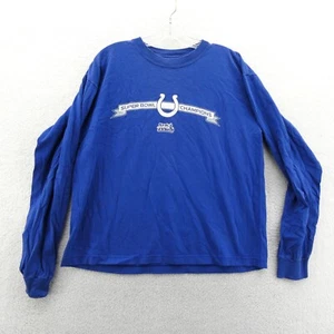 Indianapolis Colts Shirt Womens Large Blue Long Sleeve Football Super Bowl XLI - Picture 1 of 14