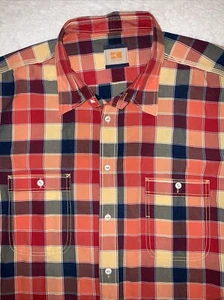 HUGO BOSS ~ Boss Orange Mens Cotton Plaid Button Down Shirt ~ 2XL XXL - Picture 1 of 11