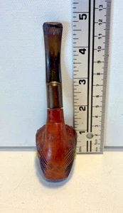 Pipa cabeza búfalo tallada en madera vintage - Imagen 1 de 4
