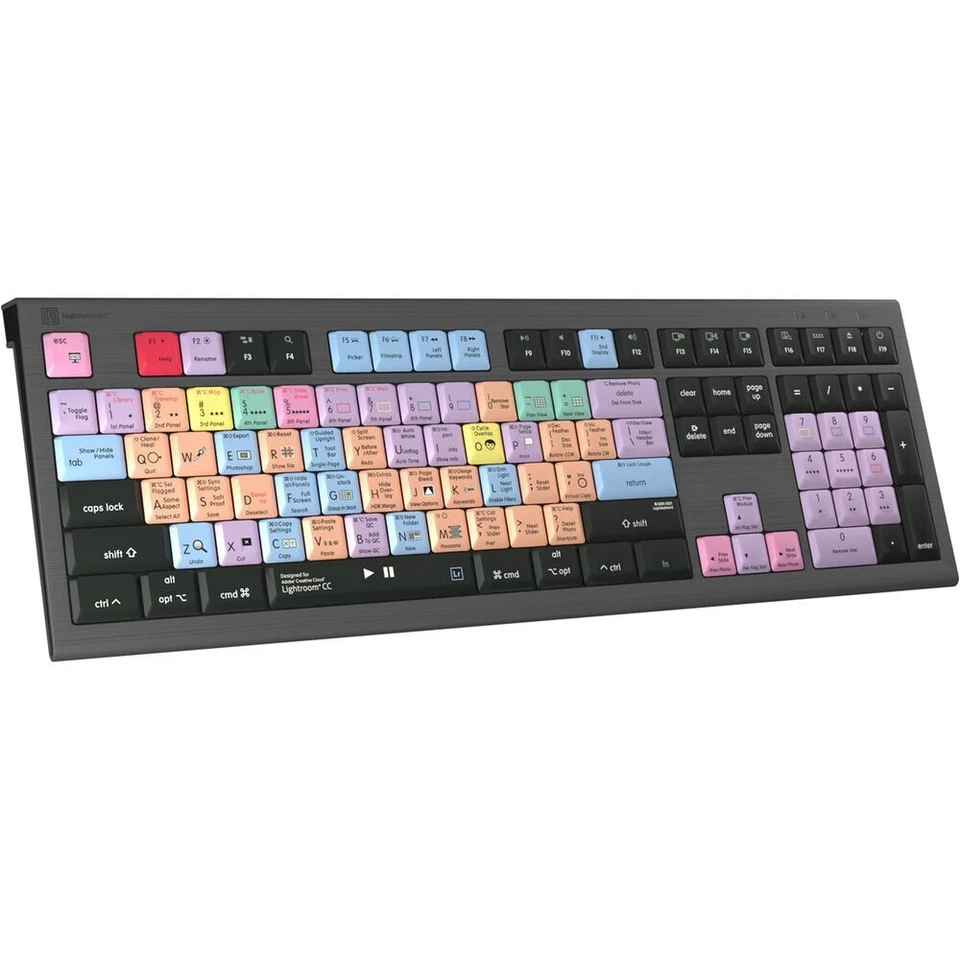 Logickeyboard ASTRA 2 Backlit Keyboard for Adobe Lightroom CC (Mac, UK English) - Image 1 of 4