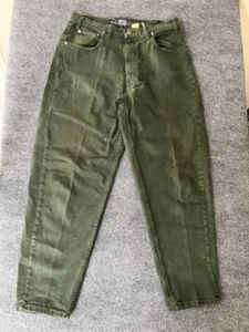 VTG 1992 Silver Tab Levi's Baggy Green DENIM JEANS SIZE 33X30 - Picture 1 of 10