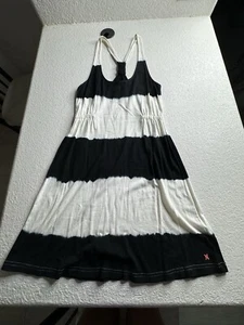 Hurley Black & White Striped Dress - Medium - Picture 1 of 4