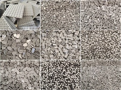 GRAU Lego Steine Teile Bricks Parts Platten Fliesen Pflanzen konvolut NEU - Bild 1 von 2