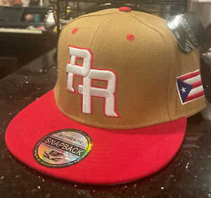 Puerto Rico KHAKI Hat Cap Gorra World Baseball Classic PR WBC flag Red Bill New