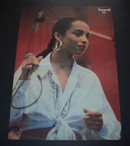 SADE ADU - MORTEN HARKET - A-HA Turkish Magazine CENTERFOLD POSTER 51126 - Picture 1 of 2