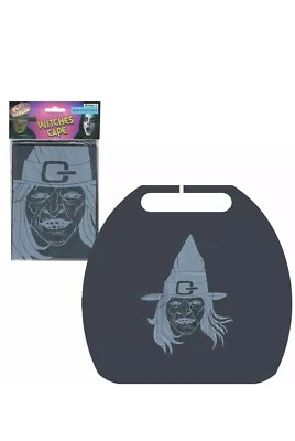 Capa de Bruxa Negra / Capa de Bruxa Halloween / Acessório de Vestido Fantasia de Bruxa Bruxa - Imagem 1 de 3