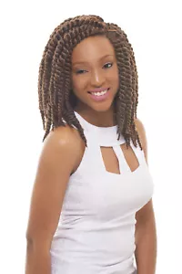 MEDIUM MAMBO TWIST BRAID 12" - JANET COLLECTION CROCHET BRAIDING HAIR - Picture 1 of 64