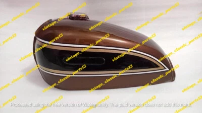 Honda CB550 Black & Dark Golden Painted Steel Petrol Tank 1974 Model - Imagem 1 de 4