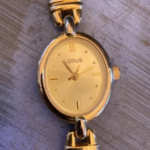 Orologio donna Lorus By Seiko tono oro bracciale maglia fantasia - Foto 1 di 9