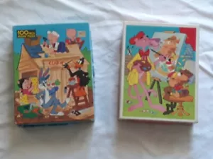 💥💥Vintage Pink Panther Puzzle + Looney Toons 100 Pieces - Picture 1 of 6
