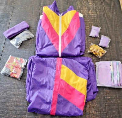 Conjunto cortavientos retro chándal unisex años 80 3XL Foto 1 de 4