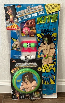 Cometa WWF Ultimate Warrior 1990, mini cometa, disco volador y yoyo Hulk Hogan (nuevo) Foto 1 de 4