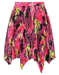 NWT Versace Orchid Logo Floral Print Fan Pleat Asymmetric Crepe Skirt 36 0 $2095 - Picture 1 of 24