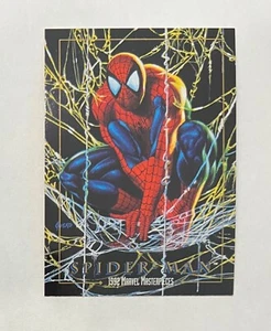 1992 Marvel Masterpieces SPIDER-MAN No Number Blue Back Promo Card NM/M - Picture 1 of 2