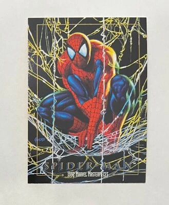 1992 Marvel Masterpieces SPIDER-MAN No Number Blue Back Promo Card NM/M - Image 1 of 2