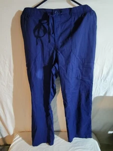 Cherokee Authentic Work wear Women's Scrub Pants L Navy Blue New - Picture 1 of 9