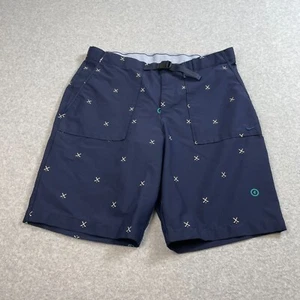 Nike Flex Golf Shorts Men 34 Blue Drift Slim Fit Outdoor Moisture Wicking Belted - Picture 1 of 11