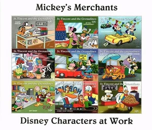 Disney St Vincent Yvert 2681/89 Merchants Daisy Donald Goofy Mickey Minnie - Bild 1 von 1