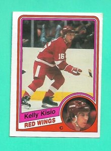 (1) KELLY KISIO 1984-85 O-PEE-CHEE # 56 RED WINGS  ROOKIE VG CARD (V8829)  