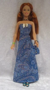 Handmade Clothes for 11” Teen Fashion Dolls, Dress, Necklace, Purse Set #TS39 - Imagen 1 de 3