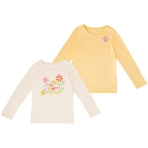 Members Mark 2 Pack My Favorite Tees Flower Size 4/5 - Picture 1 of 5