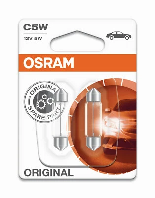 OSRAM Original C5W  KENNZEICHEN BELEUCHTUNG 12V 5W 36mm E1 Glas Lampen - Bild 1 von 3