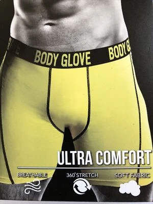 New Body Glove 3 Pair Designer Mens Performance Boxer Brief Underwear Size L BLK - Image 1 of 4