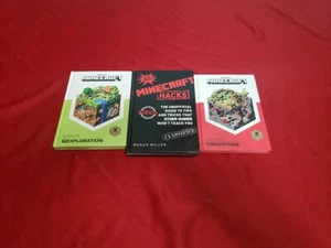 Lot Of 3 MOJANG Minecraft Books Exploration & Redstone & Hacks - Picture 1 of 7