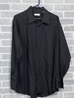 Calvin Klein Mens Sz 17 1/2 34/35 Black Dress Shirt Preowned