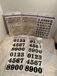 Forever In Time Scrapbooking Number Lot Of 5 Font Stickers Clear Stickers - Picture 1 of 9