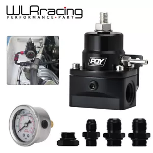 New Black high pressure fuel regulator w/ boost -8AN 8/8/6 Pressure Regulator - Picture 1 of 12