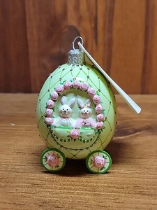 Patricia Breen Glorious Outing Green Bunny Roses Easter Spring - Picture 1 of 10