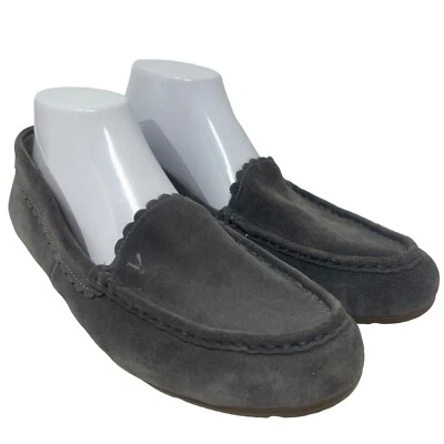 Mocasines/zapatillas Vionic McKenzie de cuero gamuza gris para mujer talla 10 Foto 1 de 4