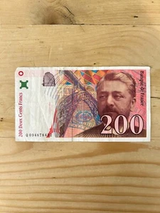 1999 - Banque De FRANCE - 200 Franken Banknote, Seriennummer Q 094878432 - vor EURO - Bild 1 von 2