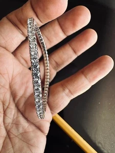 2.00 Cts Lab Grown CVD Diamond Bracelet E/F VS 14k White Gold Diamond Bracelet - Picture 1 of 13
