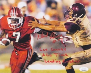 Noel Devine Autographed 8x10 JSA Holo Lee County All Time Leading Rusher INSC! - Picture 1 of 1