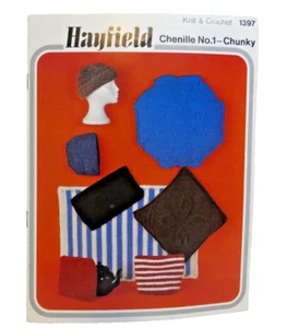 Knit Crochet Pattern Chunky Chenille Kitchen Bathroom Pillow Hat Cozy Placemat + - Picture 1 of 5