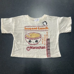 NEW Girls XS 4/5 Boxy Tshirt Maruchan Graphic Top NWT - Picture 1 of 6