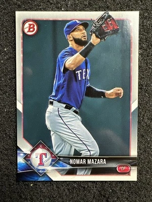 NOMAR MAZARA #56 2018 Bowman Béisbol Cantidad Texas Rangers Foto 1 de 2