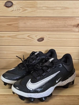 Chuteira de beisebol Nike Alpha Huarache Elite 4 MCS preta FD6221-003 masculina tamanho 10 - Imagem 1 de 4