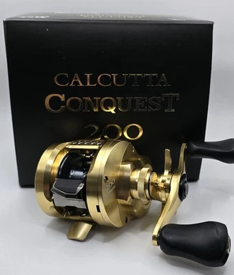 Carrete de baitcast Shimano 21 Calcutta Conquest 200 mano derecha de Japón - Imagen 1 de 4