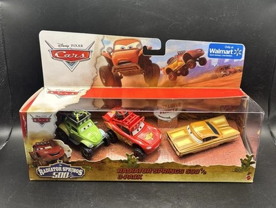 Disney Pixar Cars resortes de radiador 500 1/2 paquete de 3 Shifty, Ramone, McQueen Mattel Foto 1 de 4