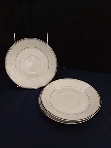 Fine China of Japan SIMPLICITY Platinum Trim Set di 3 PIATTINI SOLO diametro 6"  - Foto 1 di 5