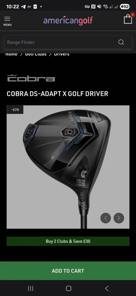 Cobra DS Adapt X Driver. New - Image 1 of 1